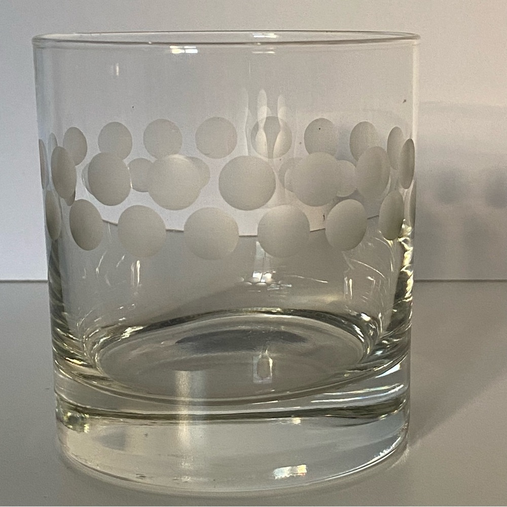 Cheers by Mikasa Double Old Fashioned Rocks Glass Bubbles Circles Retired Clear.